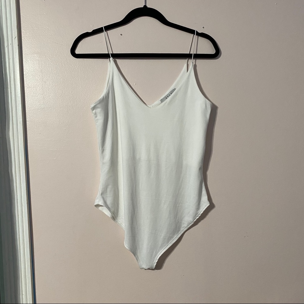 New White Strappy Bodysuit